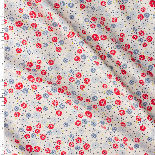 Charleston Barnacles Cherry Stretch Cotton Jersey Knit from Art Gallery Fabrics #31211 Fabric By The Yard