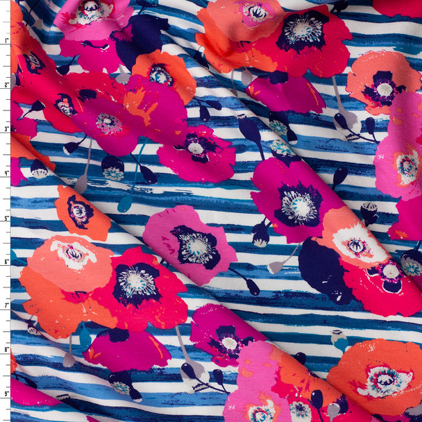 Skopelos Paparounes Crimson Stretch Cotton Jersey Knit from Art Gallery Fabrics #31220 Fabric By The Yard