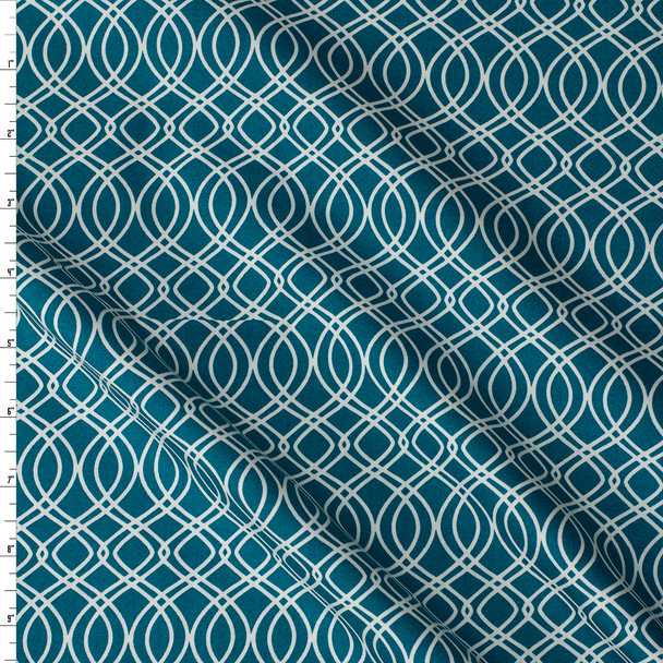 Bloomsbury Knotted Trellis Teal Cotton Poplin from Art Gallery Fabrics #31246 Fabric By The Yard