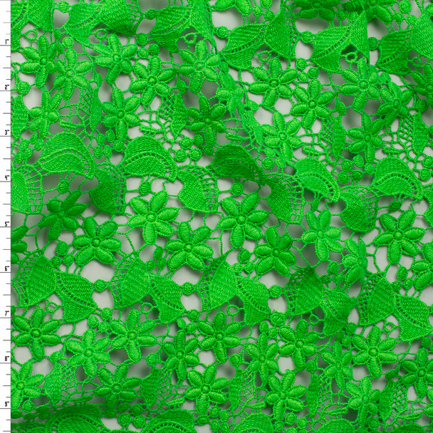 Lime Green Cotton Guipure Lace #31277 Fabric By The Yard