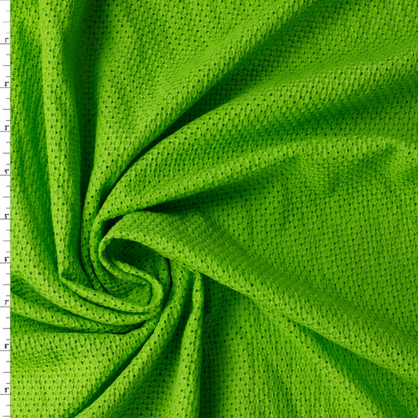 Lime Mini Grid Embroidered Cotton Lawn #31284 Fabric By The Yard
