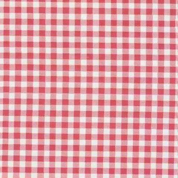 Gingham Plaid Pink Oilcloth