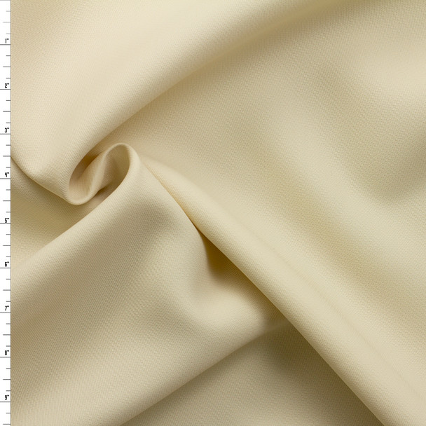 Ivory Heavy Wool Piqué Suiting #31353 Fabric By The Yard