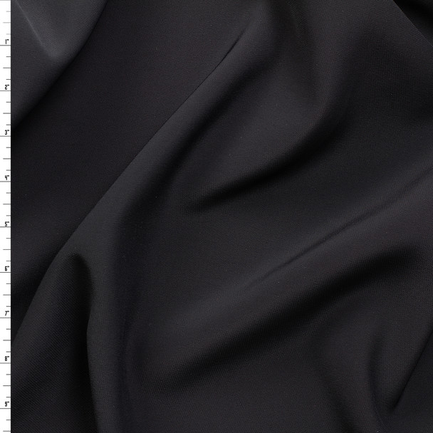 Black Stretch Viscose Heavy Suiting Twill #31356 Fabric By The Yard