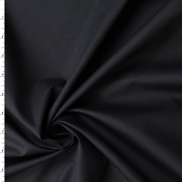Black Cotton Poplin #31371 Fabric By The Yard