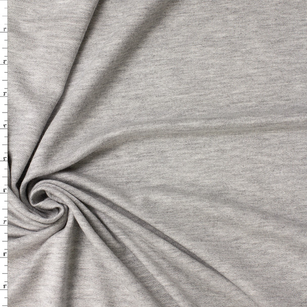 Heather Grey Stretch Modal French Terry #31413 Fabric By The Yard