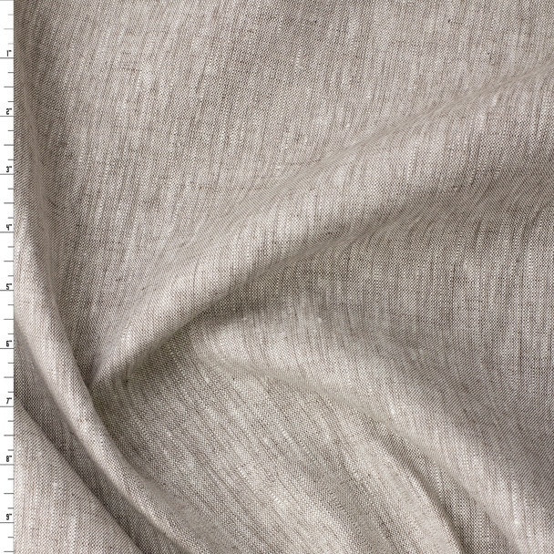 Taupe European Designer Two Tone Linen #31428 Fabric By The Yard