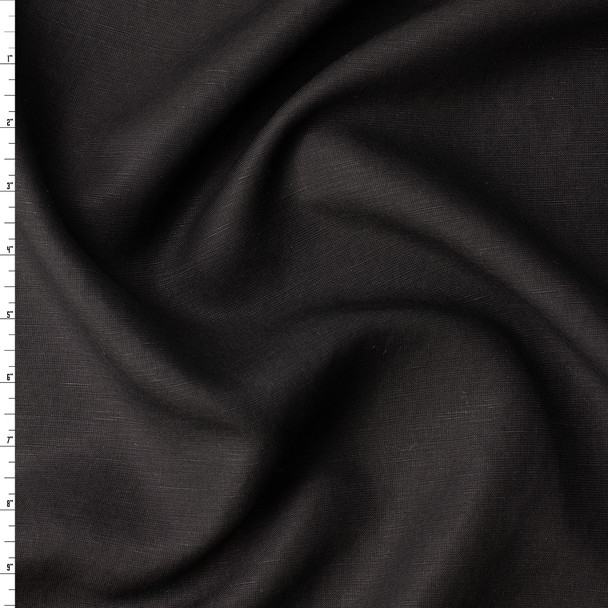 Black Designer Cotton/Linen #31440 Fabric By The Yard