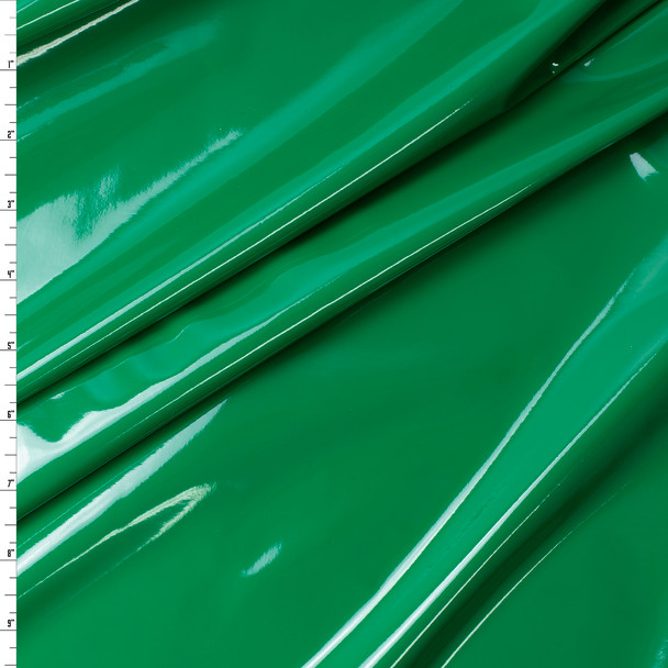 Kelly Green Glossy Stretch Vinyl #31451 Fabric By The Yard