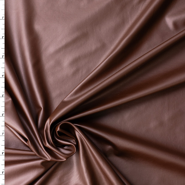Brown Lightweight Stretch Pleather #31453 Fabric By The Yard