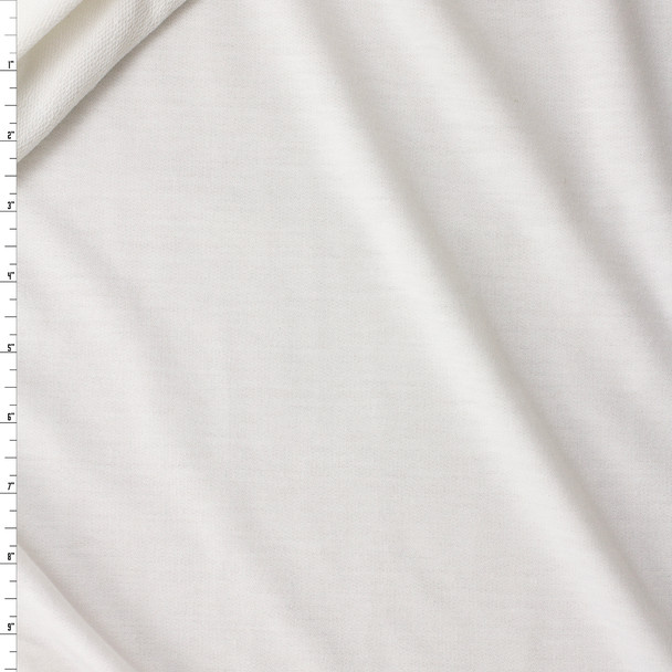 Warm White Poly/Rayon/Spandex French Terry #31533 Fabric By The Yard