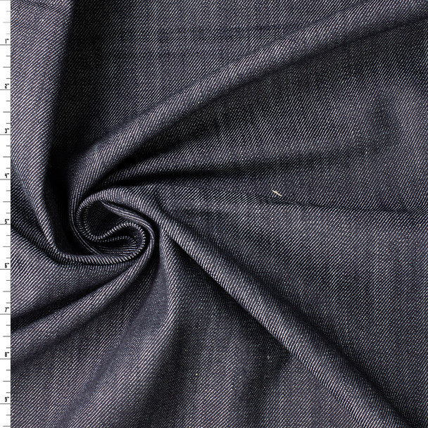 Streaked Dark Indigo 11.9oz Italian Denim from Jacob Cohën #31576 Fabric By The Yard