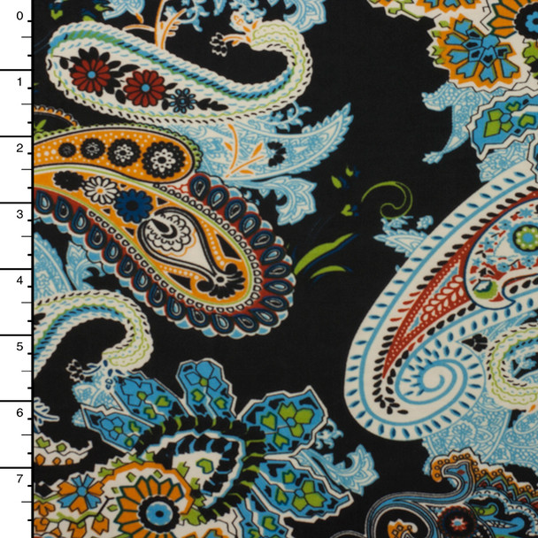 Brown Paisley Pattern Lightweight  Nylon/Lycra #15296