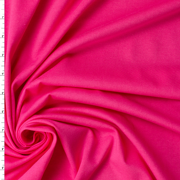 Hot Pink Organic Cotton Jersey #31657 Fabric By The Yard