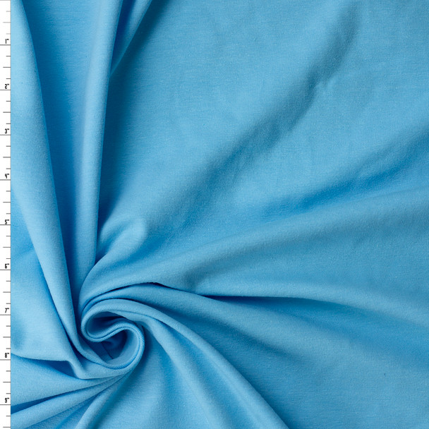 Sky Blue Stretch Cotton Jersey Knit #31659 Fabric By The Yard