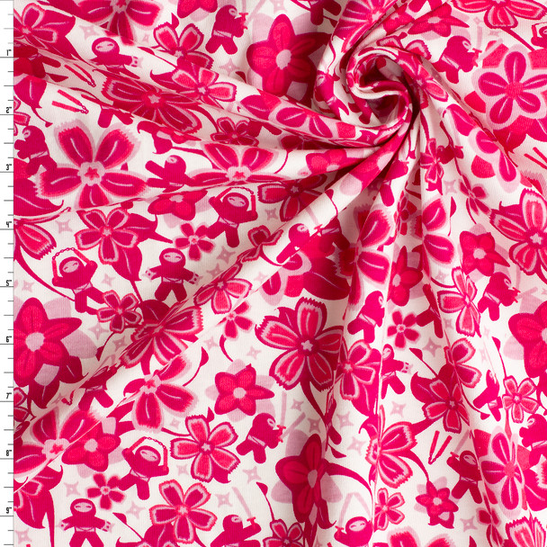Ninja Blossoms Cotton Jersey Knit Print #31677 Fabric By The Yard