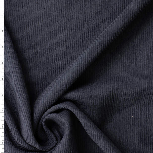 Charcoal Italian Designer 8 Wale Corduroy #31754 Fabric By The Yard