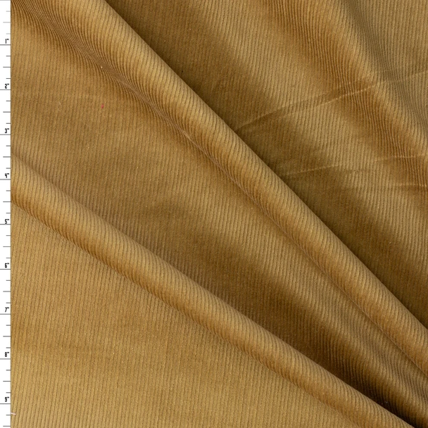 Tan Italian Designer 14 Wale Corduroy #31761 Fabric By The Yard