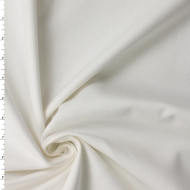 White Cotton Bull Denim #31821 Fabric By The Yard