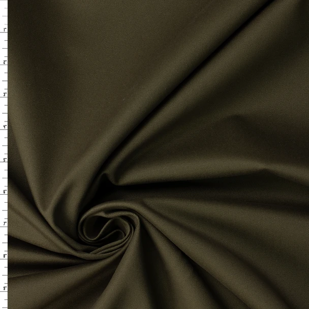Deep Olive Cotton Twill #31822 Fabric By The Yard