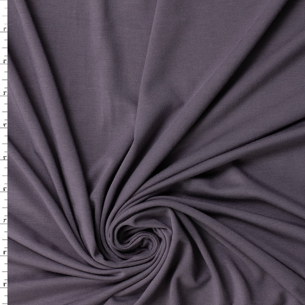 Charcoal Heavyweight Stretch Rayon/Spandex Jersey #31872 Fabric By The Yard