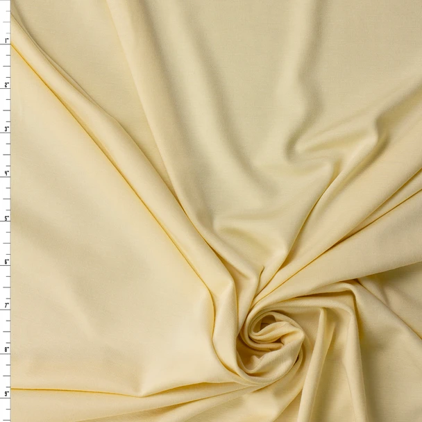 Cream Heavyweight Stretch Rayon/Spandex Jersey #31876 Fabric By The Yard