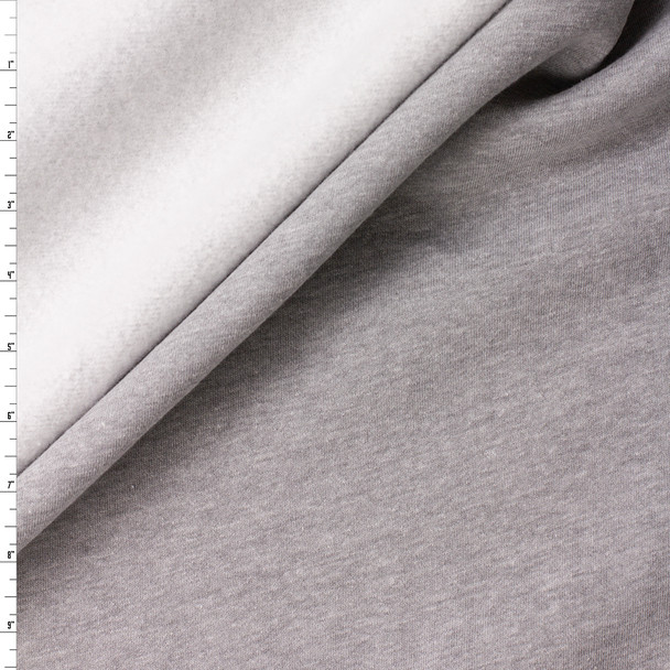 Grey Heather Heavy Cotton Sweatshirt Fleece #31905 Fabric By The Yard