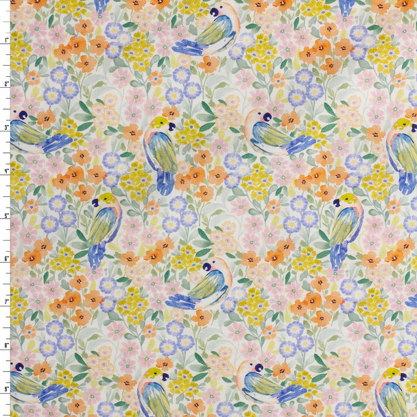 White Paradise Floral Quilter’s Cotton from Dear Stella #31999 Fabric By The Yard