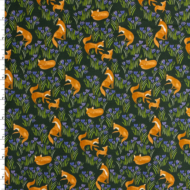 Fox and Kit Meadows on Hunter Quilter’s Cotton from Dear Stella #32011 Fabric By The Yard