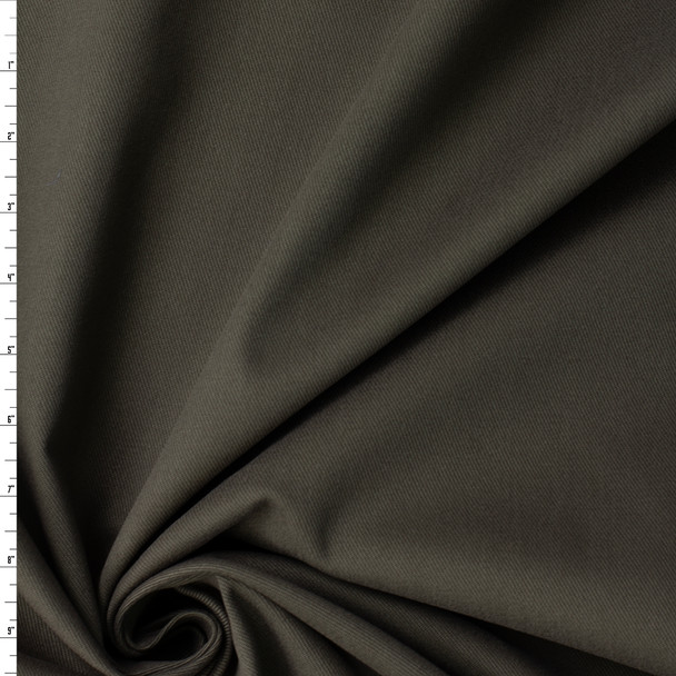 Dark Olive Designer Cotton Bull Denim #32021 Fabric By The Yard
