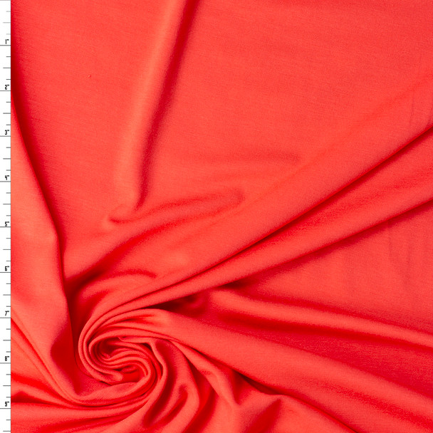 Bright Salmon Heavyweight Stretch Rayon/Spandex Jersey #32099 Fabric By The Yard