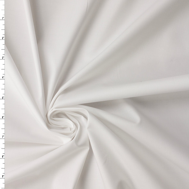 White Designer Stretch Cotton Lawn #32105 Fabric By The Yard