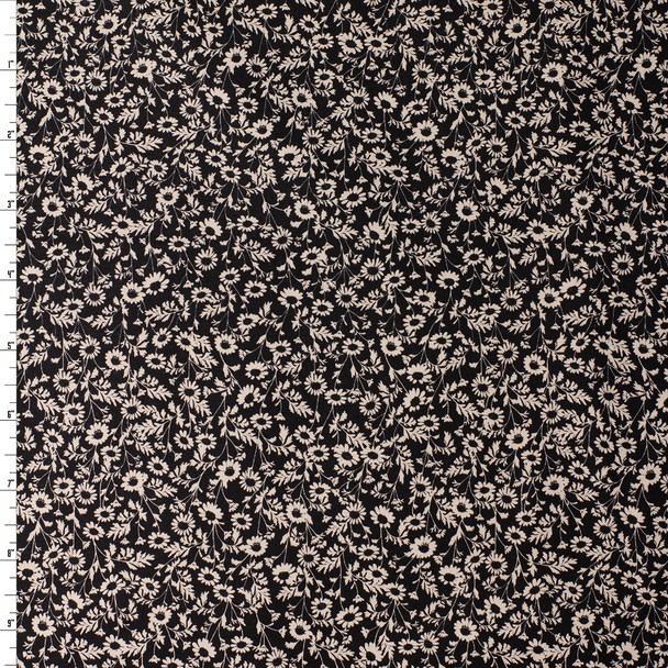 Humblebee Charcoal Chamomile Recycled Cotton Recycled Cotton Woven from FIGO #32127 Fabric By The Yard