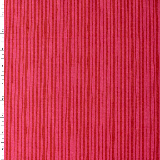 Joyful June Pink Stripe Cotton Woven from FIGO #32136 Fabric By The Yard