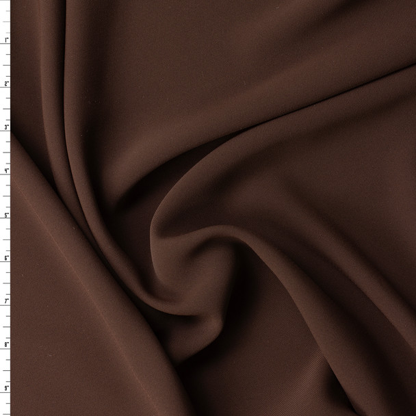 Chocolate Stretch Polyester Gabardine #32141 Fabric By The Yard