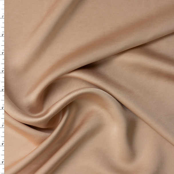Warm Tan Viscose/Poly Blend Sateen #32144 Fabric By The Yard