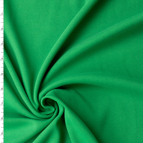 Kelly Green Peached Stretch Rib from ‘Beyond Yoga’ #32148 Fabric By The Yard