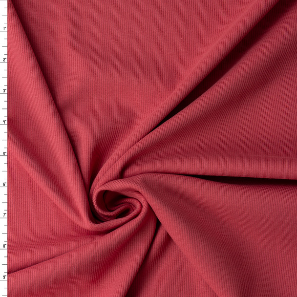 Dusty Azalea Peached Stretch Rib from ‘Beyond Yoga’ #32151 Fabric By The Yard