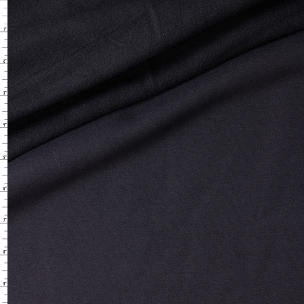 Black Peached Cotton Blend Sweatshirt Fleece from ‘Beyond Yoga’ #32152 Fabric By The Yard