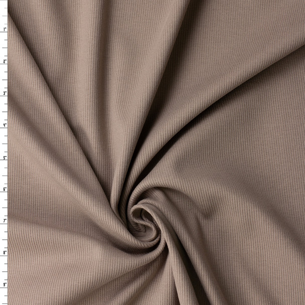 Khaki Peached Stretch Rib from ‘Beyond Yoga’ #32159 Fabric By The Yard