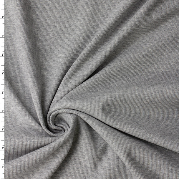Heather Grey Peached Stretch Rib from ‘Beyond Yoga’ #32161 Fabric By The Yard