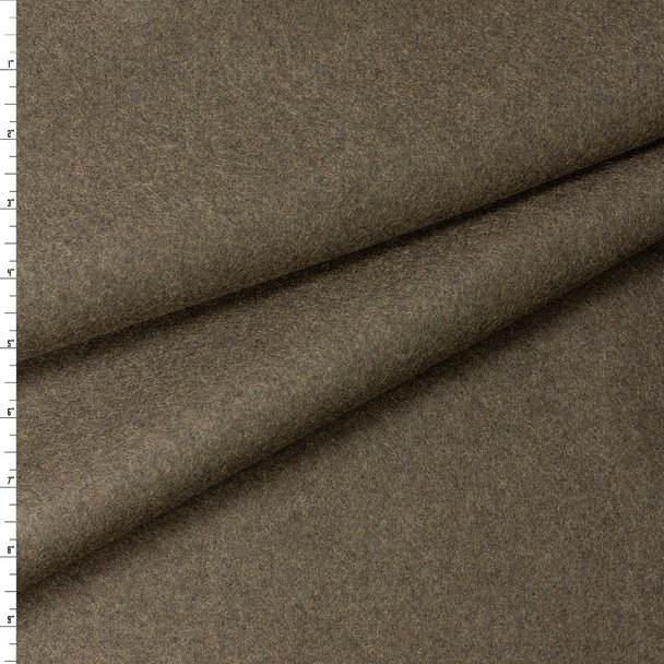 Dark Mossy Taupe Wool Melton #32162 Fabric By The Yard