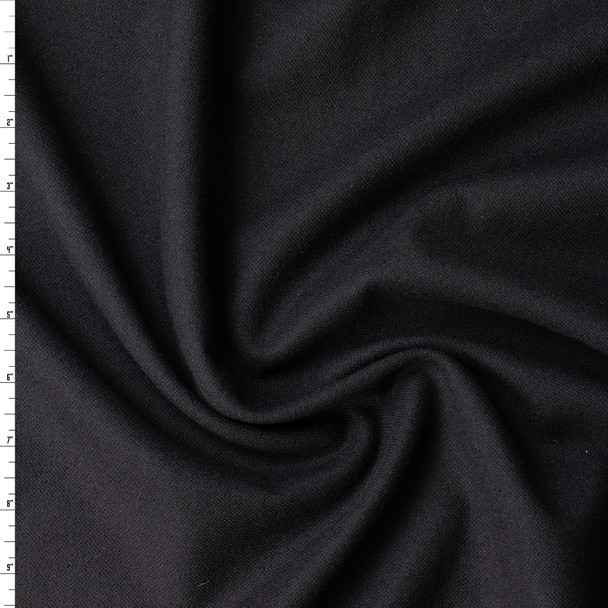 Black Brushed Midweight Wool #32164 Fabric By The Yard