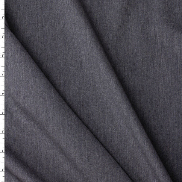 Charcoal Melange Super 120s Worsted Wool #32169 Fabric By The Yard