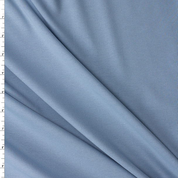 Sky Blue Peached Stretch Rib from Beyond Yoga #32196 Fabric By The Yard