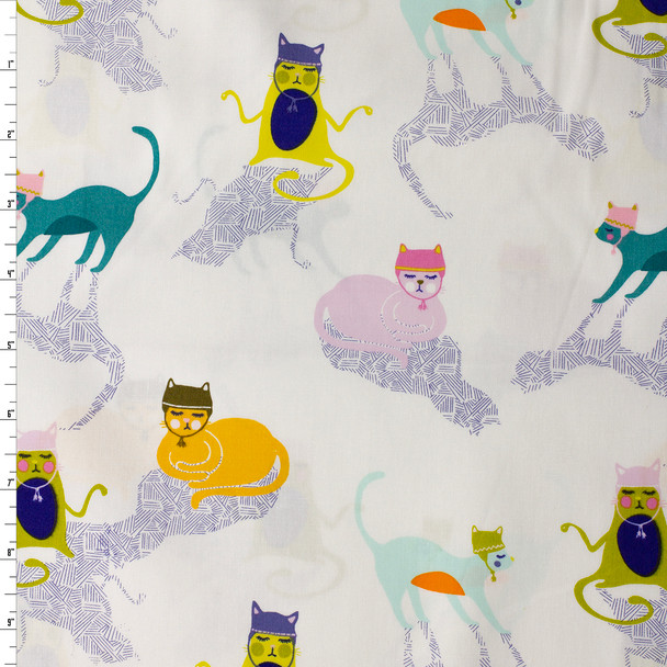 Oh, Meow! — OHM-33442 — Kitten Around Cotton Poplin from Art Gallery Fabrics #32218 Fabric By The Yard