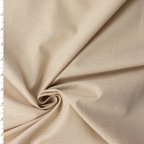 Oatmeal Cotton Chambray #32334 Fabric By The Yard