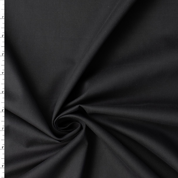 Black Peached Cotton Twill #32337 Fabric By The Yard