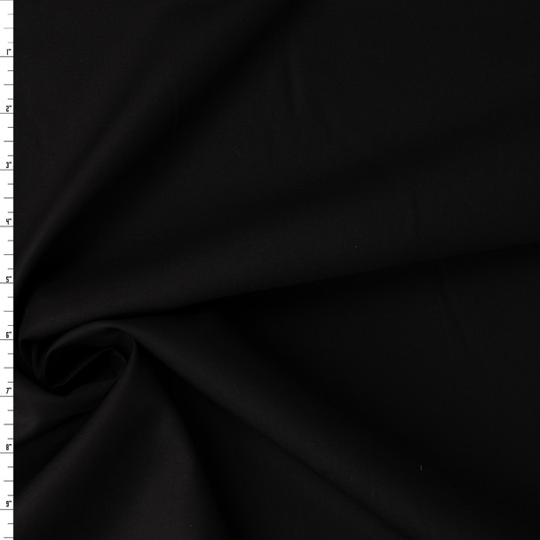 Deep Black Pure Solids Cotton Poplin from Art Gallery Fabrics #32345 Fabric By The Yard