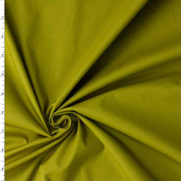 Avocado Designer Stretch Cotton Poplin #32361 Fabric By The Yard